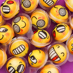 Цена за 40 шт. Жевательная резинка Смайлик с начинкой, 40 * 11,5 г