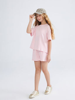 Bisiklet Yaka K?z ?ocuk Ti??rt ve ?ort