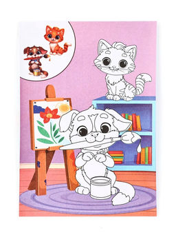 Цена за 10 шт. Наклейки детские «Праздник», раскраска на обороте, 11×15.5 см