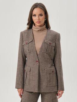 Жакет в мелкую клетку - Marchello marchellini фото 4