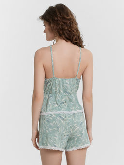 Комплект женский домашний зеленый с ботаническим принтом веточки на шалфее 562320/1 - Mark formelle фото 3