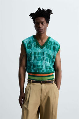 GRAPHIC PRINT KNIT WAISTCOAT  OTIS KWAME KYE QUAICOE - Zara фото 11
