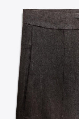 ZW COLLECTION 100% LINEN BALLOON TROUSERS - Zara фото 6