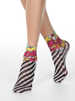 Цена за 2 пары. Носки Классические CONTE Носки с ярким принтом FANTASY 40 mix - Conte elegant фото 17