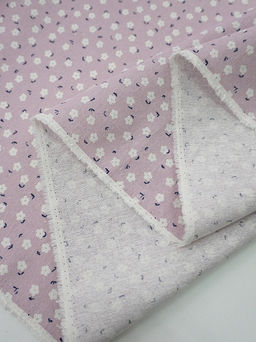 Теплый хлопок Дюймовочка цв.сиренево-розовый, СОРТ2, ш.1.45м, хлопок-100%, 150гр/м.кв - Купава фото 4