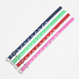 Ошейник со светоотражающим покрытием Косточки, 26-33 х 1,5 см, микс цветов - Пижон фото 6