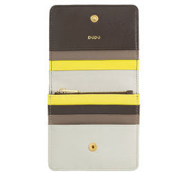 Итальянский кожаный кошелек DuDu серии Flores | кофейно-коричневый - Dudubags фото 3