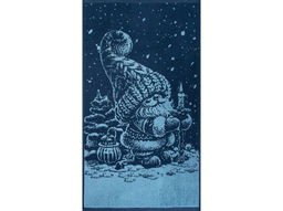 Полотенце махровое 6с103.412ж1 Рождественской ночью (джинс) 50х90см