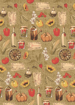 Ткань для пэчворка УДАЧНЫЙ УРОЖАЙ 112 см 100% хлопок ( в метрах )