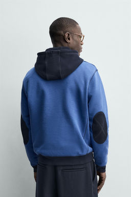 SUDADERA COLOR BLOCK CAPUCHA WAFFLE / Azul - Zara фото 3