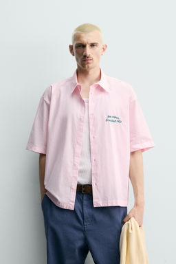 CAMISA CUADROS COMBINADO GR?FICO / Rosa / Blanco - Zara фото 2