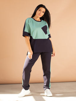 Костюм женский футер 2-х нитка с брюками ТЕХНО ЗЕЛЕНЬ - Domtrik фото 6