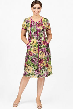 Халат женский на молнии с карманами (679-4) - Плиона фото 2