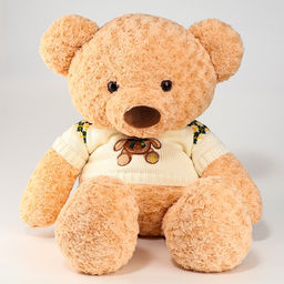 Мягкая игрушка Медведь, в кофте, 80 см, цвет бежевый