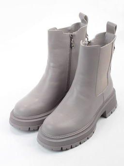 04-PAT174-2Z GRAY Ботинки зимние женские (натуральная кожа, 100% шерсть)