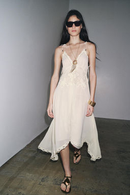 ZW COLLECTION ASYMMETRIC CROCHET DRESS - Zara фото 9