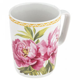 Кружка фарфоровая Пионы 350мл, д8см, h10см, форма Конус (Россия) - Домашняя мода фото 4