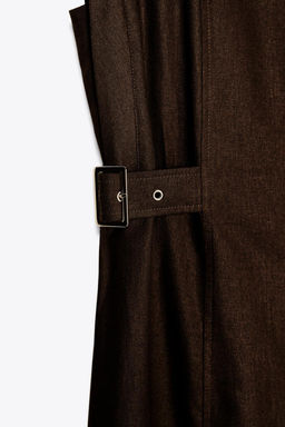 LINEN BLEND MIDI DRESS - Zara фото 7