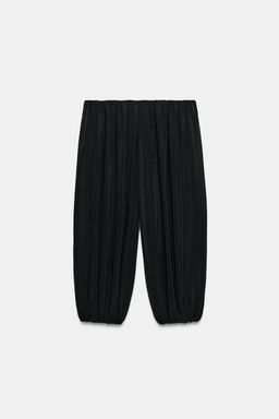 BERMUDA FLUIDA BAGGY GLOBO / Negro