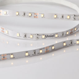 ULS-M11-2835-60LED/m-8mm-IP20-DC12V-4,8W/m-5M-3000K PROFI Гибкая светодиодная лента на самоклеящейся основе. Катушка 5м. в герметичной упаковке. Теплый белый свет(3000К). ТМ Uniel.