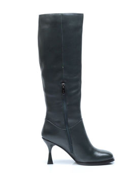 02-E29W-11AF GREEN Сапоги зимние женские (натуральная кожа, натуральный мех (еврозима)