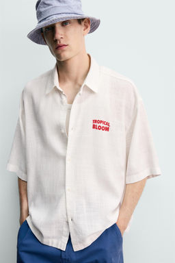 CAMISA RELAXED FIT ESTAMPADO FRUTAS / Blanco - Zara фото 6