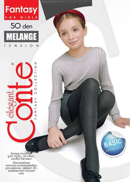 CONTE MELANGE Плотные меланжевые колготки из микрофибры