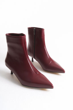 Kahverengi Suet Sivri Burun Bilekte Kitten Ince Topuklu Kad?n Bot TAKAW26BO00045 - Trendyolmilla фото 9