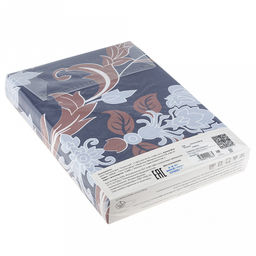 Постельное белье, комплект 1,5 спальный "Сильвия" 4 предмета: пододеяльник 145х215см, простыня 150х220см, 2 наволочки 70х70см с клапаном-запахом, полисатин "Премиум SP" 85г/м2, упаковка "классическая" ПВХ 32х41см, "Домашняя мода" (Россия)