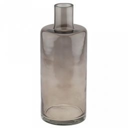 "Дымка" Ваза для цветов стеклянная "Бутылочная" 2,4л, д12см, h30см, форма бутылка, средняя (Россия)