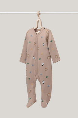 Crockid _ К 6025/темно-бежевый,зоопарк комбинезон (слип) яс