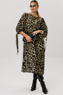 Платье ANELLI 1733 зеленый леопард фото 7