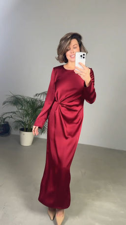 Платье 11-330/2 красное - Pur pur фото 3