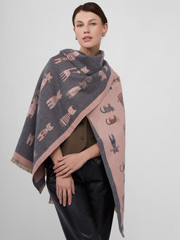 в составе ШЕРСТЬ и КАШЕМИР Большой, мягкий, теплый однотонный двусторонний палантин. - Tantino фото 5