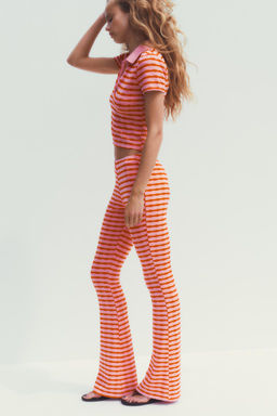 JACQUARD FLARE TROUSERS - Zara фото 3