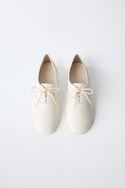 BLUCHER CORDONES PIEL / Blanco - Zara фото 4
