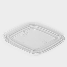 Цена за 50 шт. Крышка для контейнера одноразовая, ЮПК-1616, пластик, 16×1.4 см, прозрачная