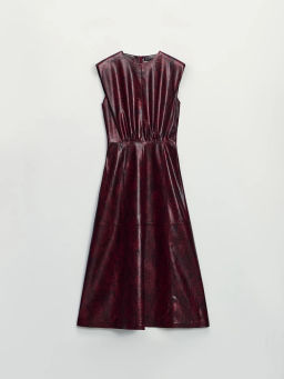 Платье миди из искусственной кожи / Zarina