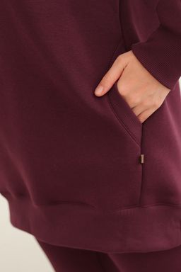 Свитшот со съёмным капюшоном футер 3нитка начес  сливовый - Solo mio фото 6