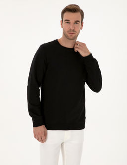 Siyah Regular Fit Sweatshirt