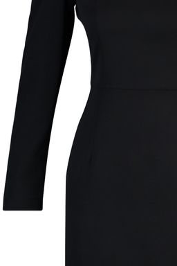 Siyah V Yaka Dokuma Elbise TWOAW23EL00352