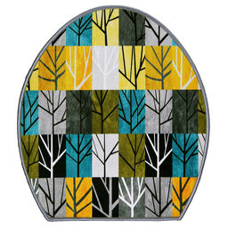 Лес Комплект ковриков для ванной и туалета 50х80см; 50х40см + коврик для унитазной крышки 44х40см, безворсовый, антискользящее основание, оверложенный край, полиэстер (Китай) - Домашняя Мода фото 4