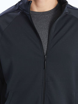Dik Yaka Uzun Kollu Erkek Fermuarl? Sweatshirt