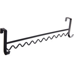 Цена за 2 шт. Вешалка металлическая на крючках "ФАРГО", цвет черный, 40*5.5*10см (лейбл)