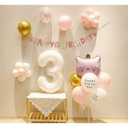 Воздушный шар фольгированный 32" «Кошечка-королева розовая»