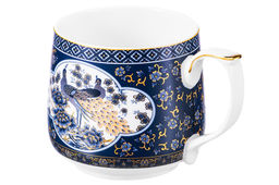 Кружка 500 мл 13,5*10*9 см Павлин синий NEW BONE CHINA - Elan gallery фото 5