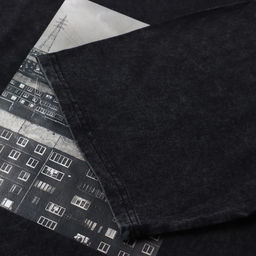 Футболка мужская MIST «Город» из вареного хлопка, черный, р-р XL