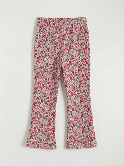 K?z ?ocuk ?i?ek Desenli ?spanyol Pa?a Tayt