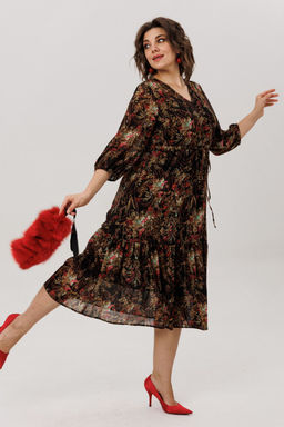 Платье ANELLI 1805 шоколадная виола  фото 7