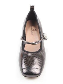 06-B69A-121Y SILVER/BLACK Туфли женские (натуральная кожа)